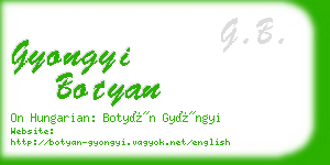 gyongyi botyan business card